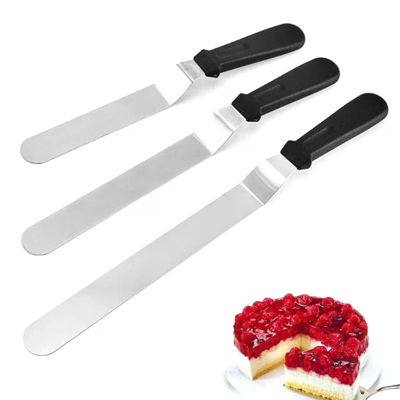 Angled Stainless Steel Icing Spatula
