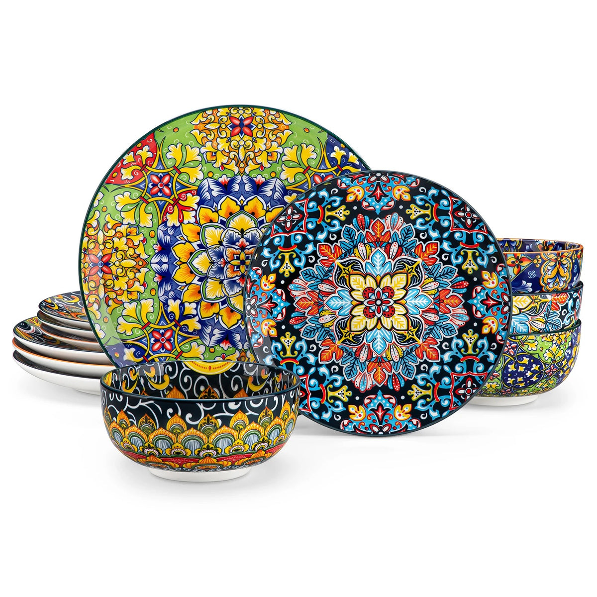 Service de Table Porcelaine MALACASA 24-48 Pcs