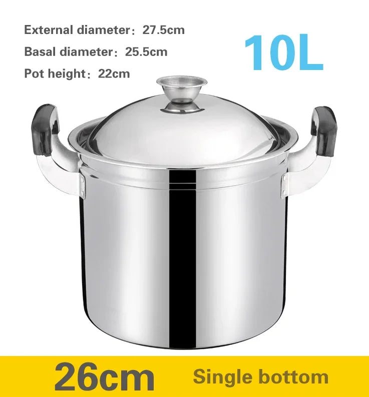 Marmite Inox Premium 24/26 cm – Haute Qualité Pro en acier inox avec poignée noire et couvercle