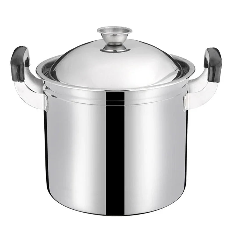 Marmite Inox Premium 24 -26 cm – Haute Qualité Pro avec couvercle et poignées noires