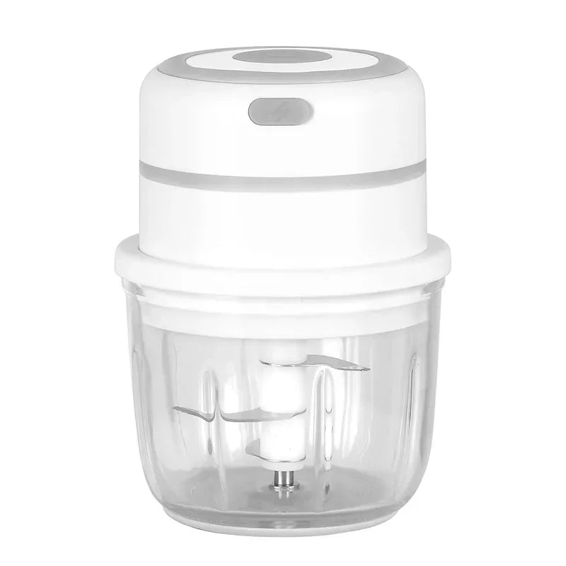 Mini Hachoir Sans Fil Rechargeable 30W – 100 à 300 ml avec bol transparent et lames en acier inoxydable