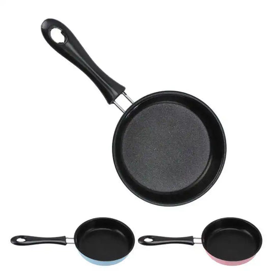Mini poêle à frire en acier inoxydable 12cm avec poignée ergonomique pour une cuisson pratique