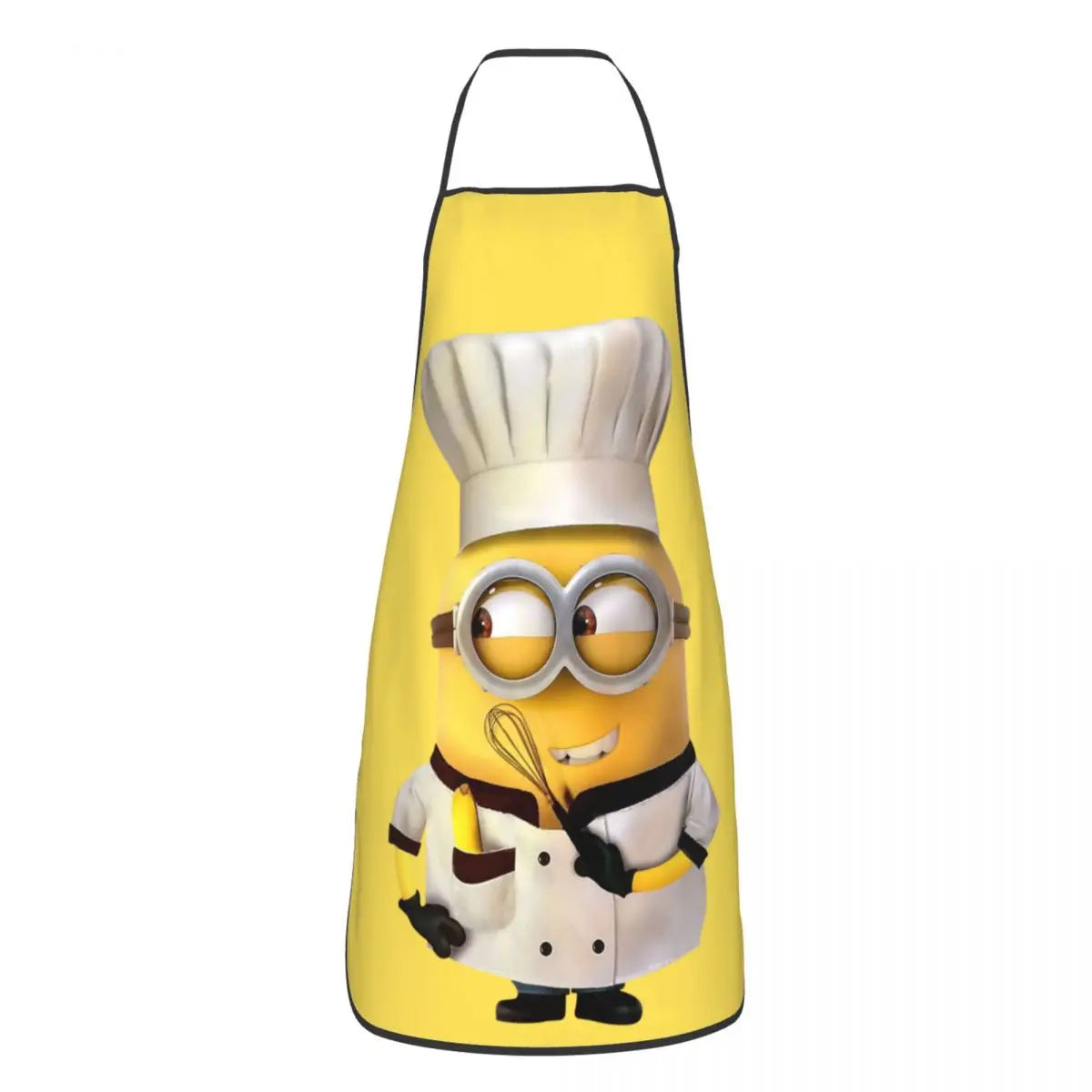 Tablier Cuisine Imperméable MINISO jaune avec dessin de personnage chef cuisinier pour enfants