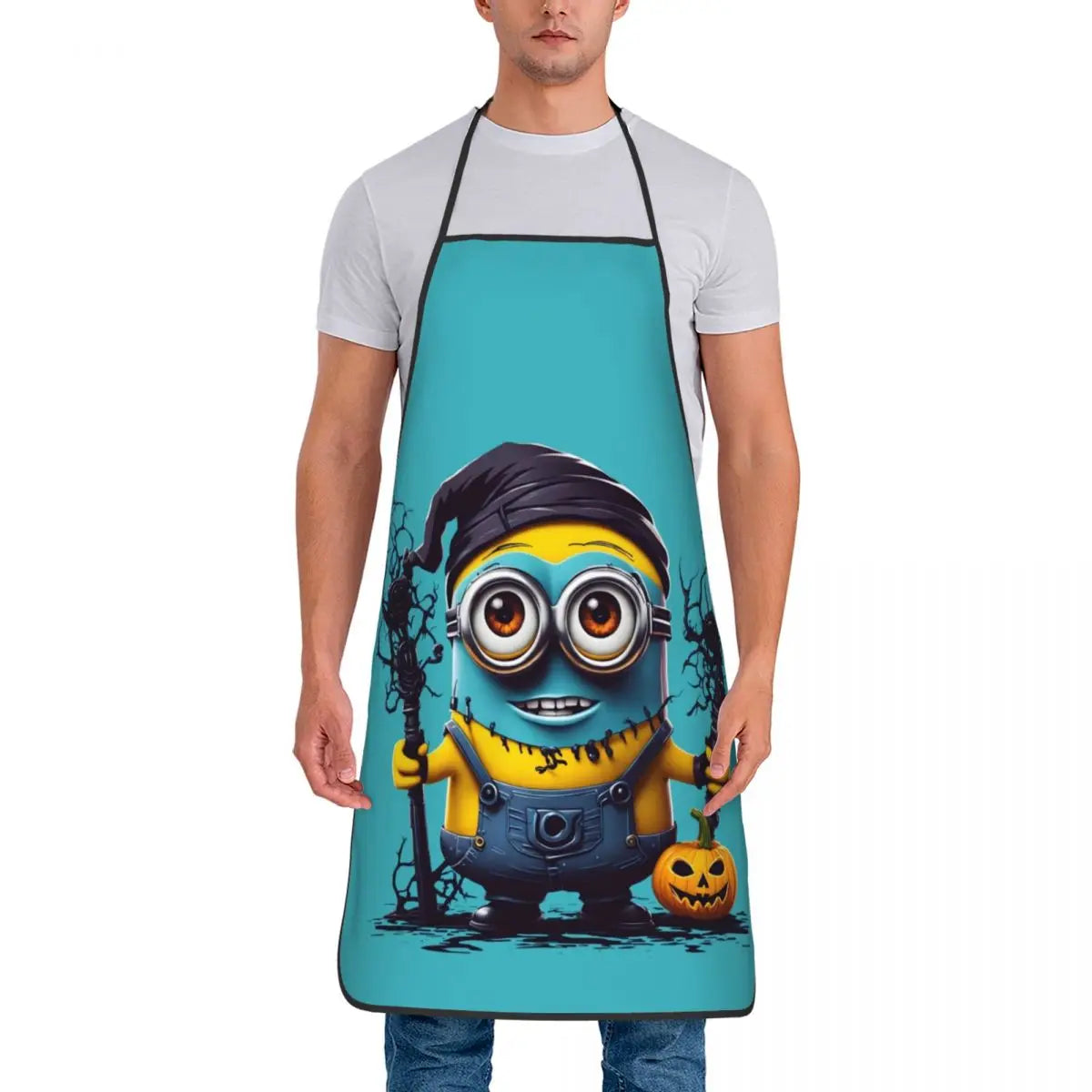 Tablier Cuisine Imperméable MINISO avec design minion Halloween pour protection en cuisine