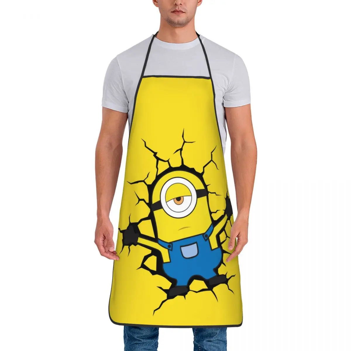 Tablier Cuisine Imperméable MINISO jaune avec motif Minion pour protection en cuisine