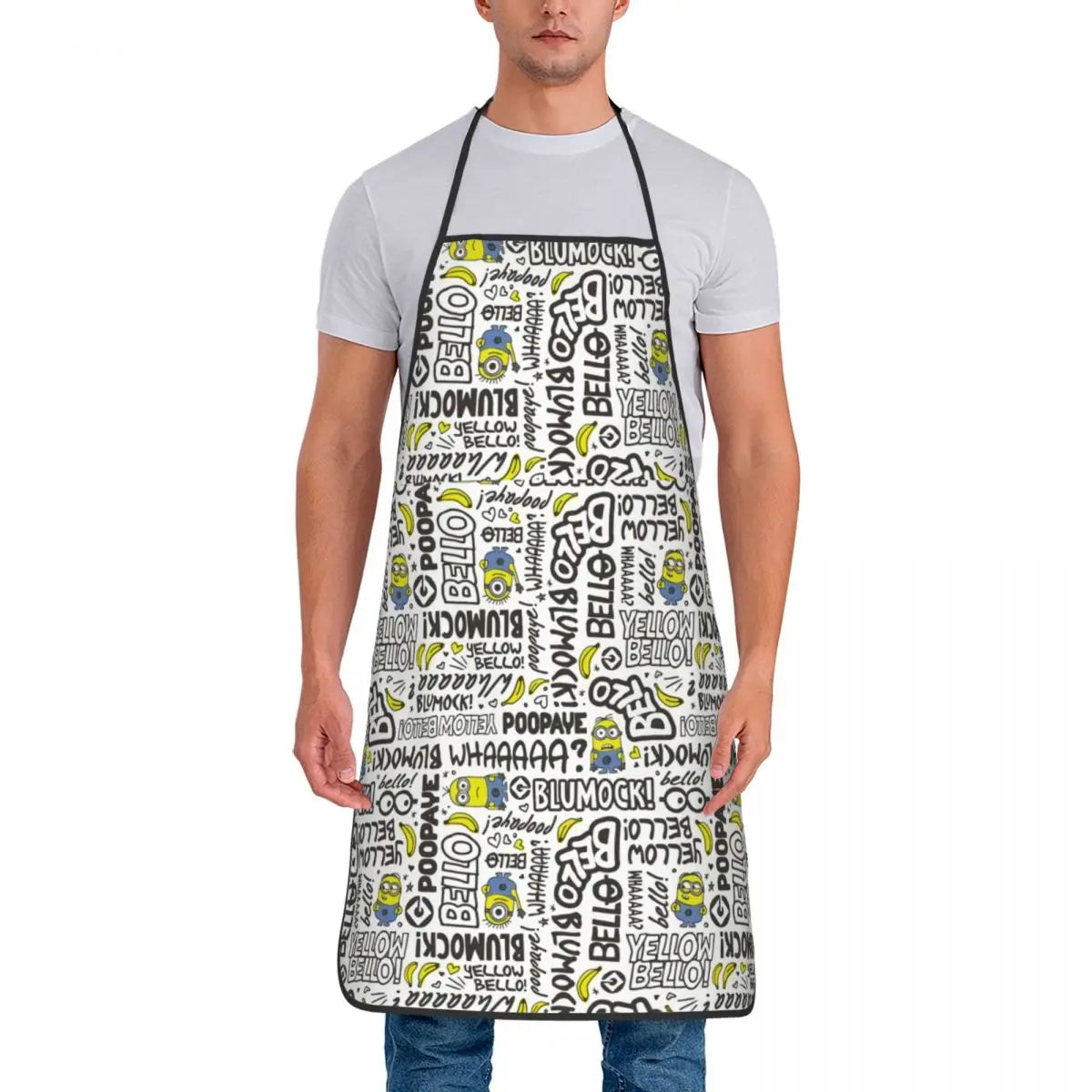 Tablier Cuisine Imperméable MINISO motifs colorés pour protection en cuisine Ustensile de chef