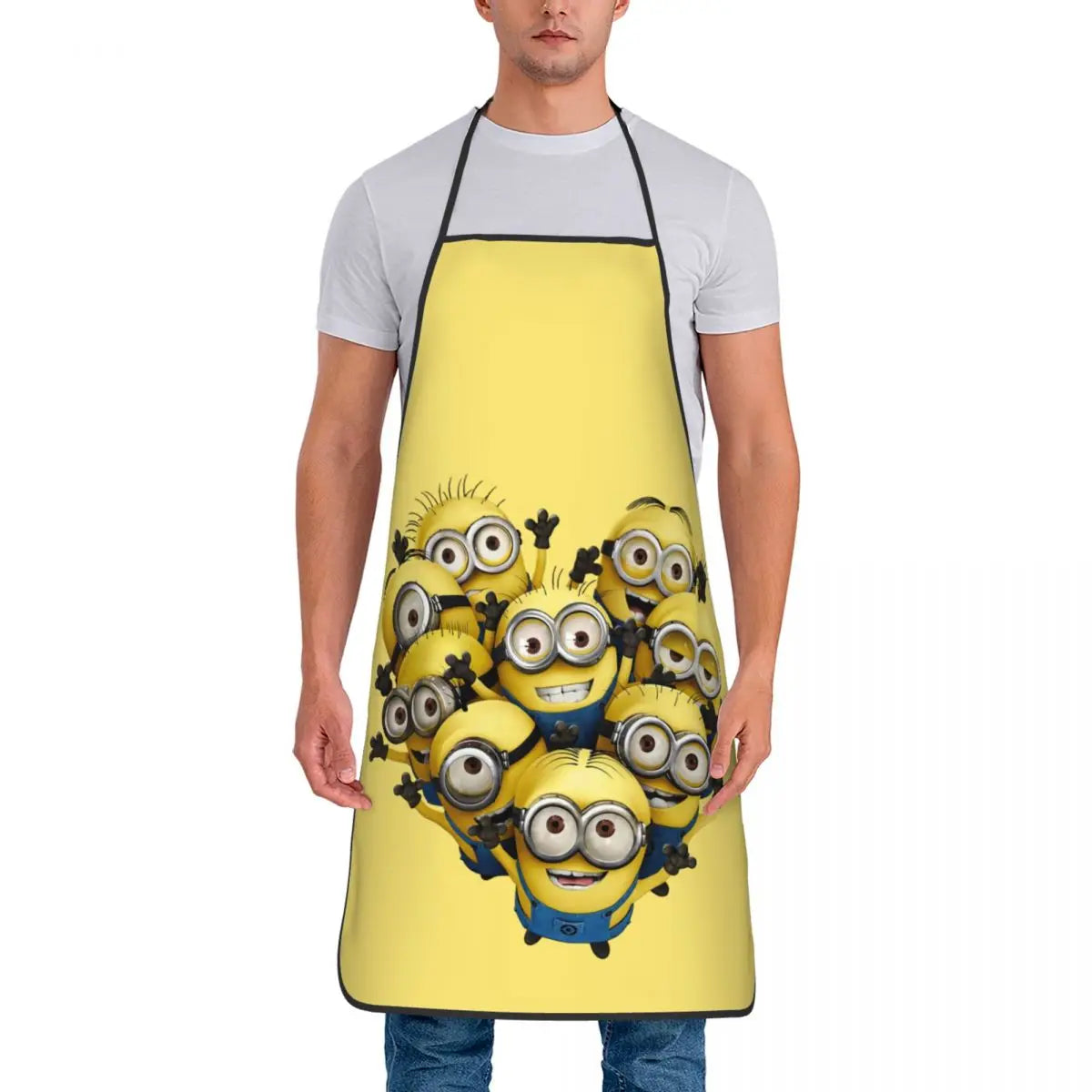 Tablier Cuisine Imperméable MINISO jaune avec imprimé Minions pour protection en cuisine