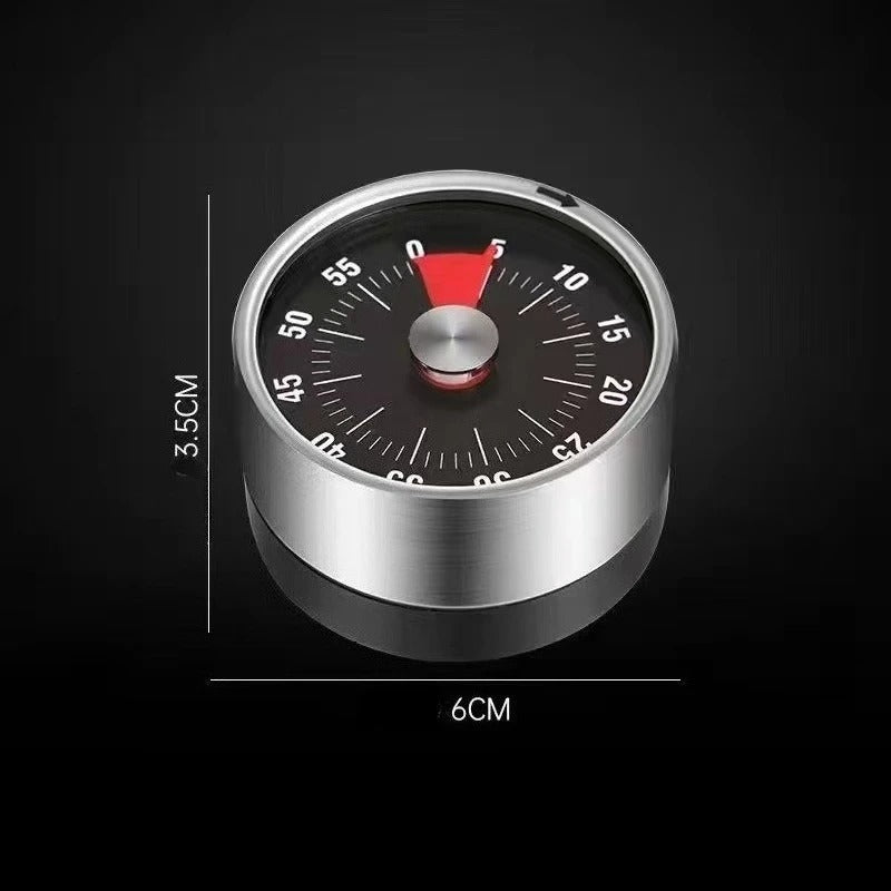 Minuteur de cuisine mécanique visuel précision cuisson en acier inoxydable avec échelle de temps