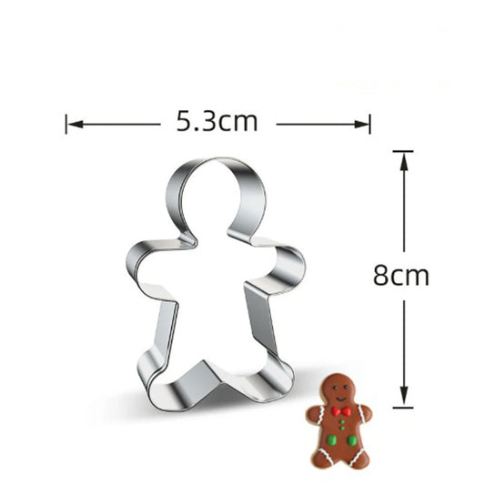 Moule à Biscuits Bonhomme de Pain d’Épices en acier inoxydable de 8 cm pour des créations de pâtisserie festives