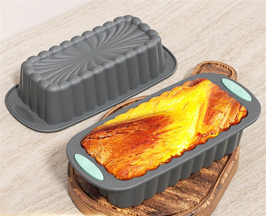 Moule à Cake en Silicone – Antiadhésif & Durable avec un design ondulé, idéal pour la pâtisserie