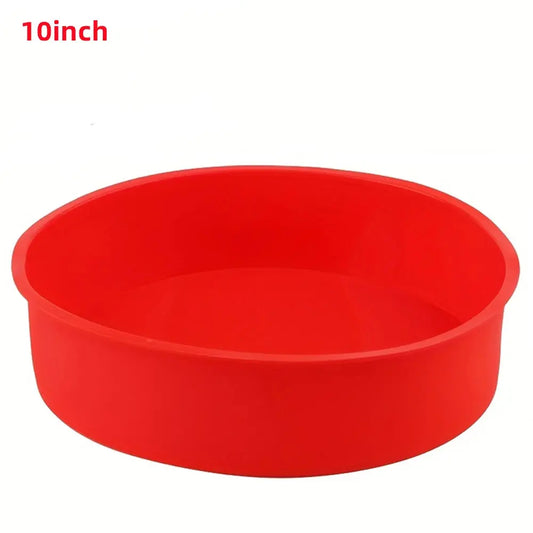 Moule à gâteau en silicone rouge de 10 pouces pour des créations pâtissières faciles et réussies