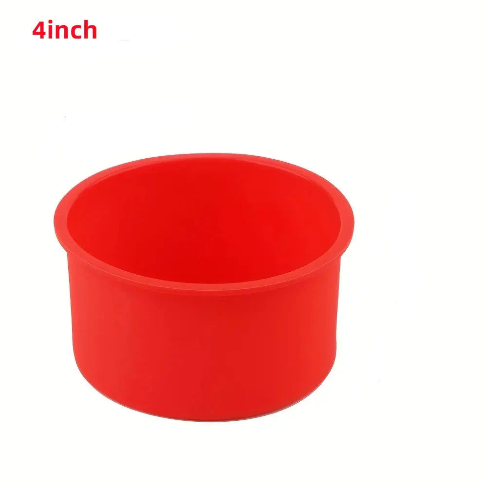 Moule à gâteau en silicone rouge de 4 pouces, parfait pour la pâtisserie maison
