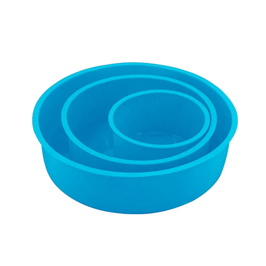 Moule à gâteau silicone antiadhésif – cuisson facile 20 cm de couleur bleue pour pâtisserie