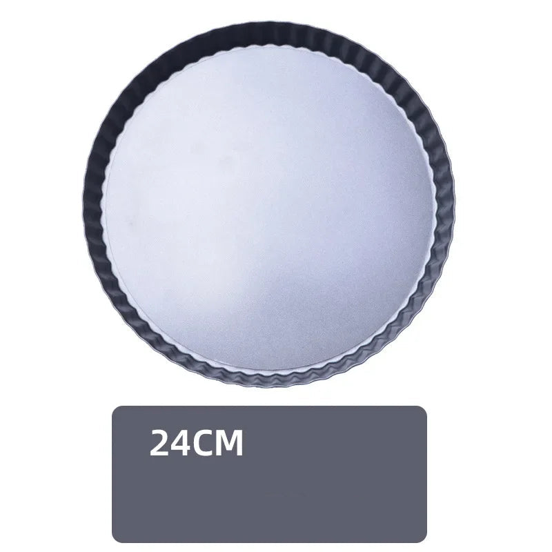 Moule à tarte antiadhésif en acier carbone de 24CM pour une cuisson parfaite des tartes