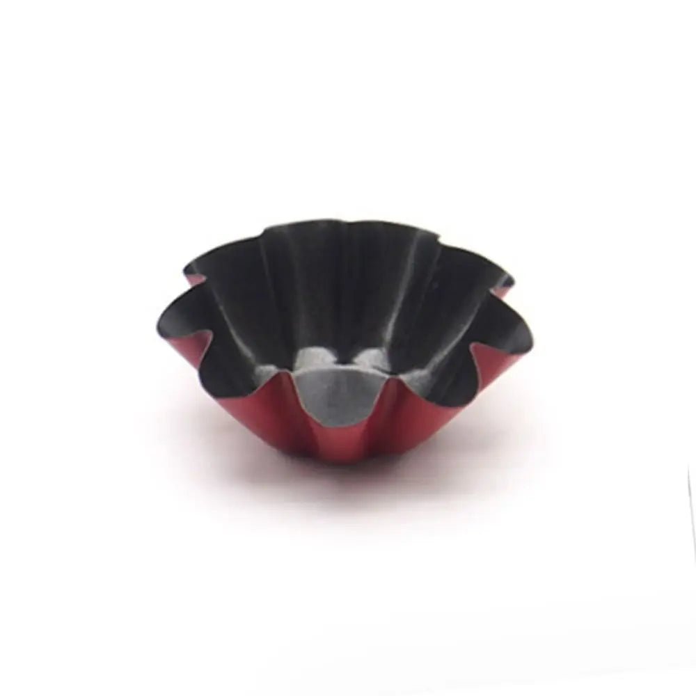 Moule à Tartelettes Antiadhésif – Résultat Pro au Four en métal rouge et noir pour pâtisserie