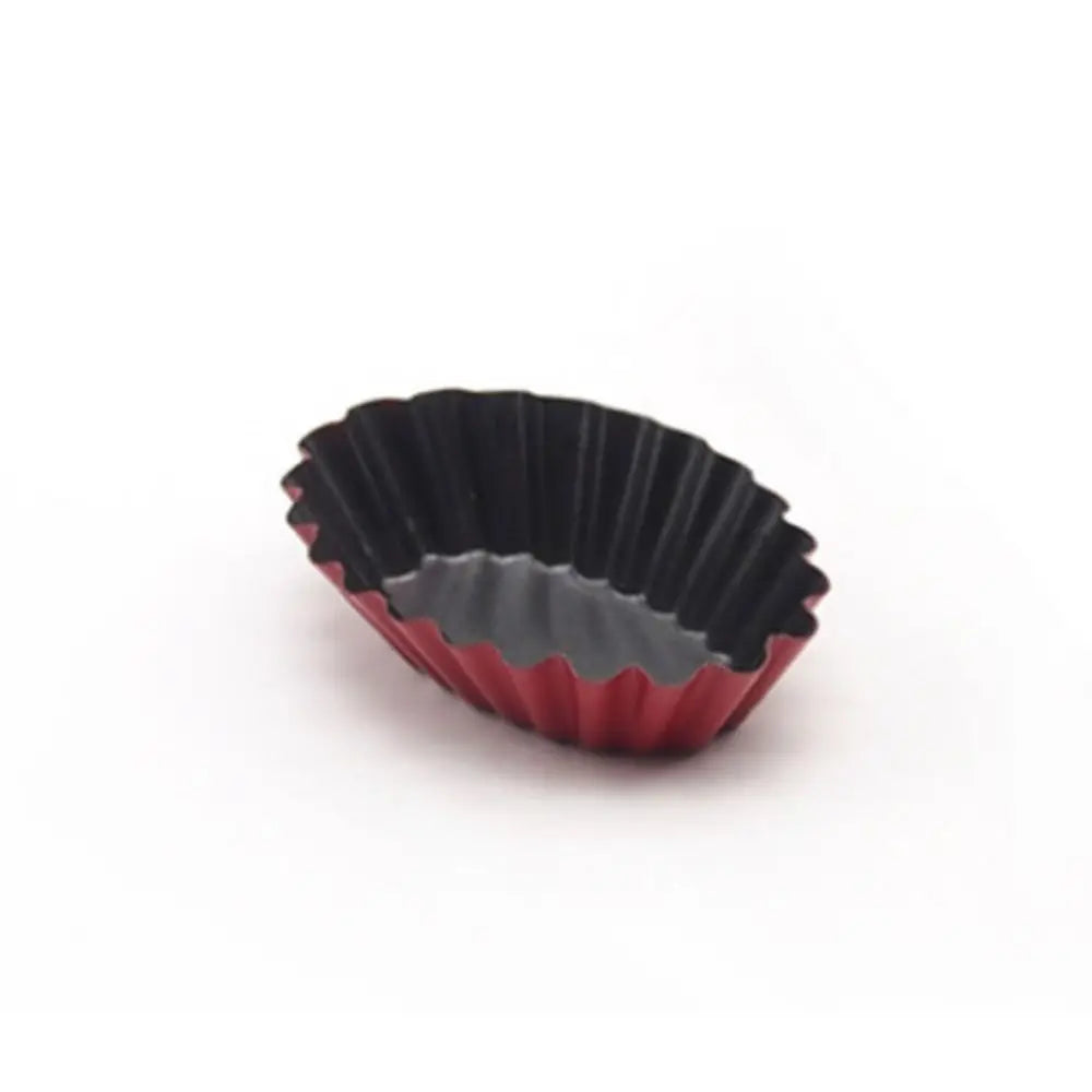Moule à tartelettes antiadhésif rouge et noir pour pâtisserie Moule à Tartelettes Antiadhésif – Résultat Pro au Four