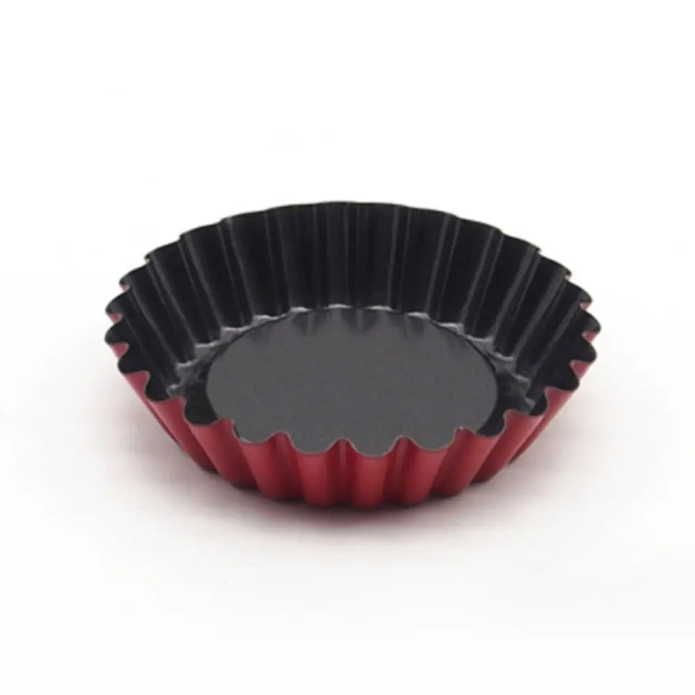 Moule à Tartelettes Antiadhésif – Résultat Pro au Four de couleur rouge et noir pour pâtisserie