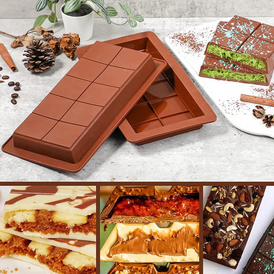 Moule pour faire ses propres tablettes de chocolat en silicone pour une pâtisserie facile et créative