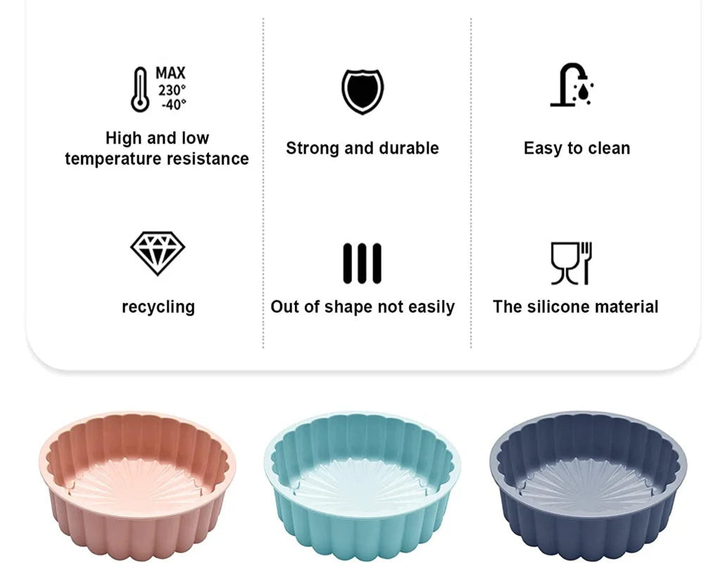 Moule Silicone 100 % Alimentaire – Facile à Démouler disponible en trois couleurs élégantes, résistant aux températures élevées.