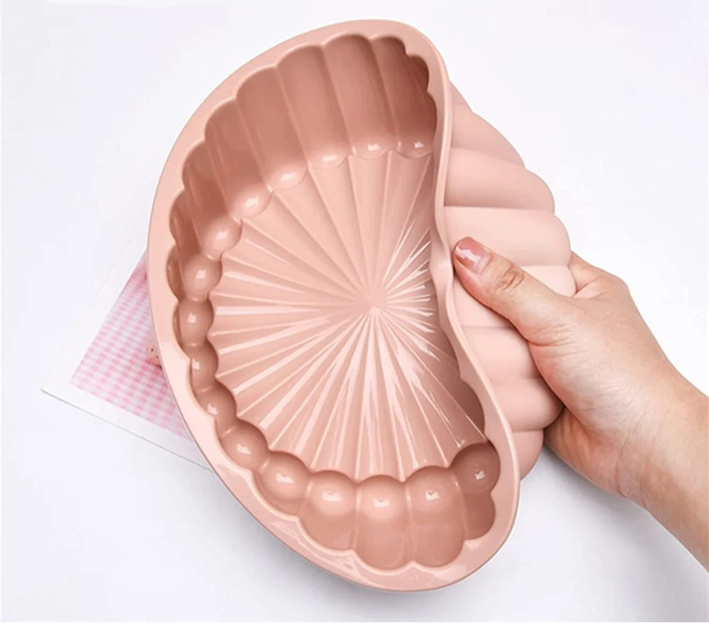 Moule Silicone 100 % Alimentaire – Facile à Démouler, design en coquille, idéal pour pâtisserie