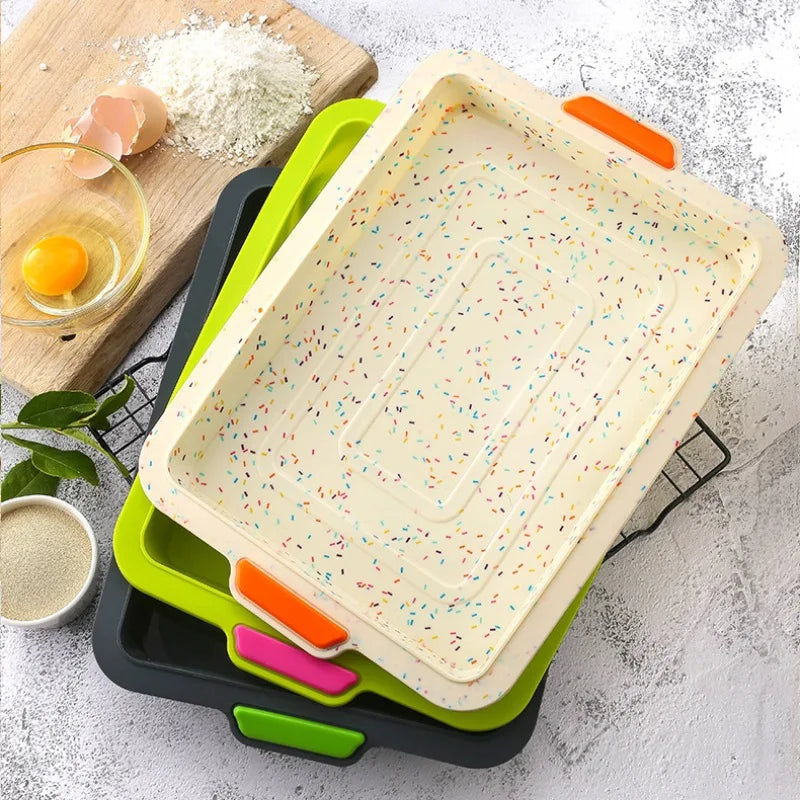 Moule Silicone Antiadhésif – Brownie, Pain & Gâteaux avec des couleurs vives pour la pâtisserie