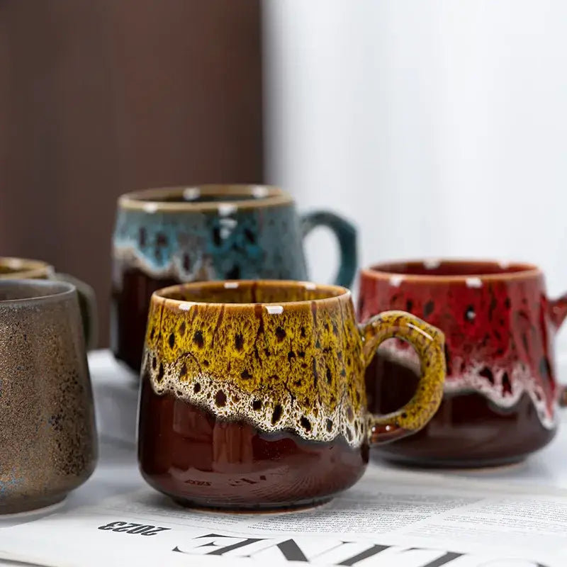 Mugs en Céramique Clay 350 ml – Tasse Universelle avec des designs colorés et des finitions variées