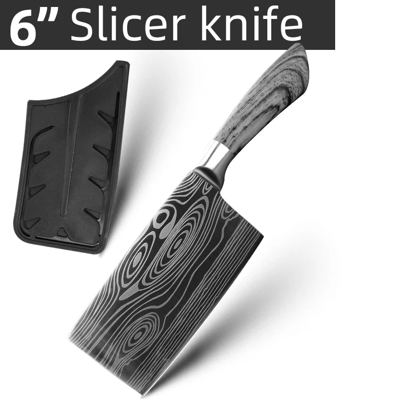 Couteaux de Chef MYVIT – Pro en Acier 7CR Tranchant avec manche élégant et protection