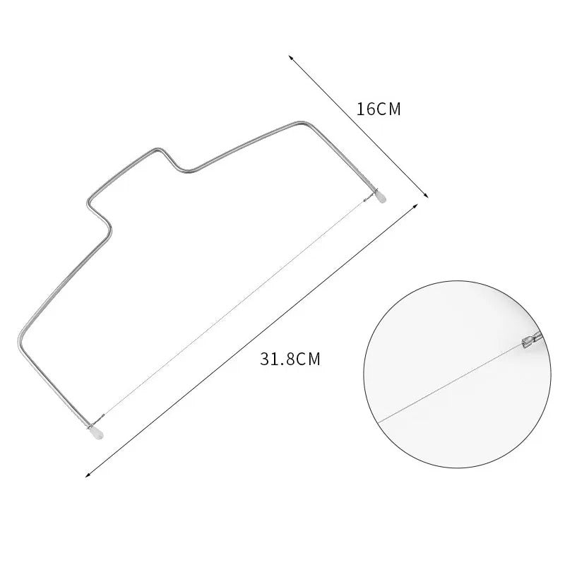Niveleur à Gâteau Réglable – Coupe-Gâteau Inox en acier inoxydable, dimensions 31,8cm x 16cm
