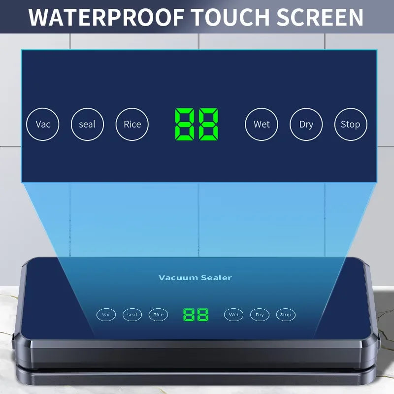 Machine sous vide Oein 30 cm – Puissante & stérilisation UV, scelle aliments écran tactile étanche et affichage numérique