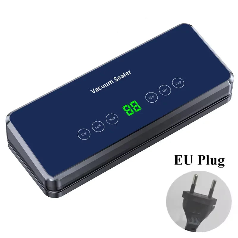 Machine sous vide Oein 30 cm – Puissante & stérilisation UV. Scelleuse compacte bleue avec écran numérique et prise EU