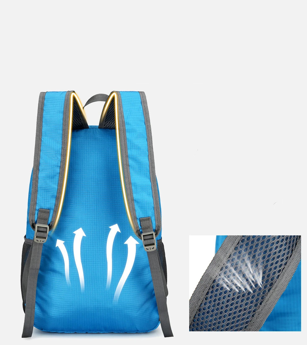 Sac à dos bleu ventilé avec bretelles rembourrées pour le Pack Survie Solo 72h – Kit complet + Guide PDF offert