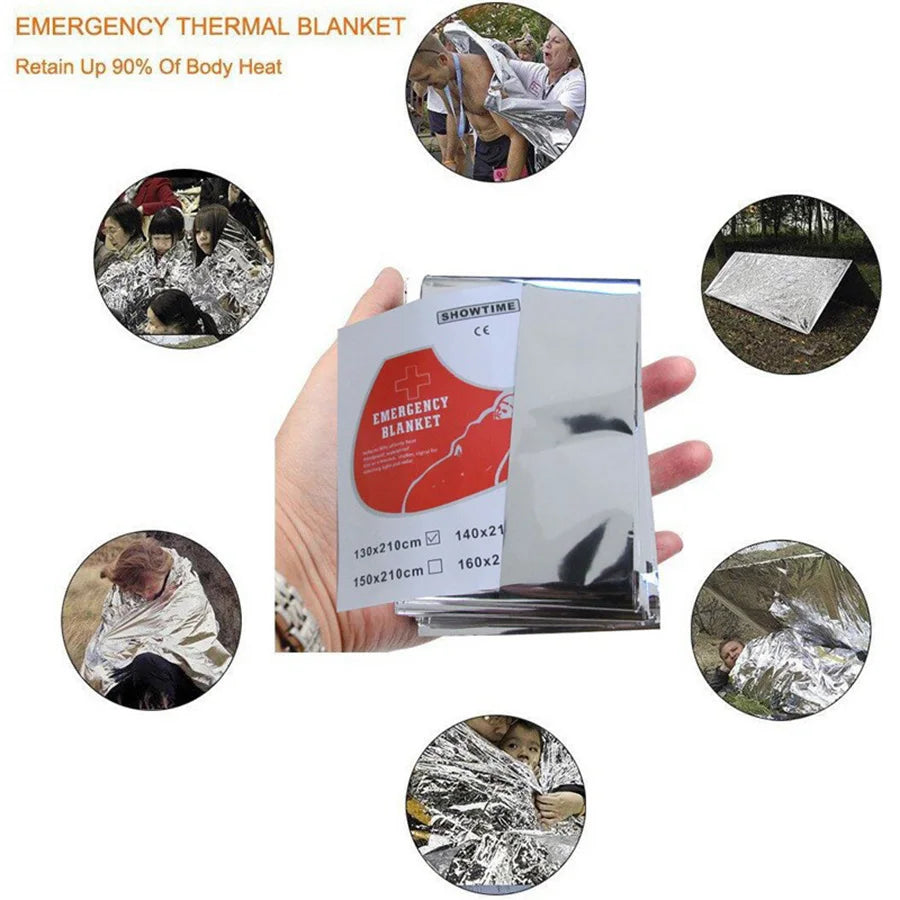 Pack Survie 72h – Kit Complet Famille 3-4 Pers multifonction, couverture isothermique urgent