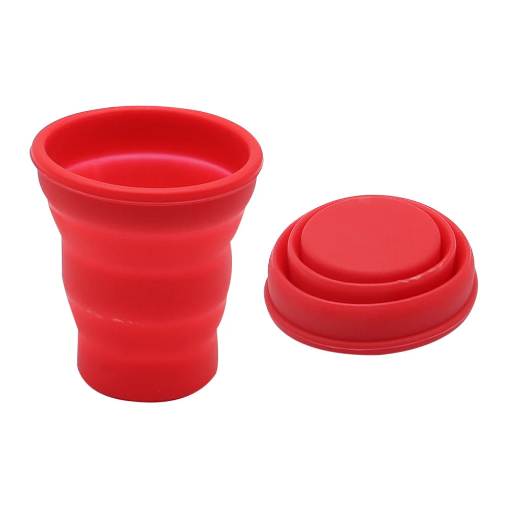 Gobelet pliable rouge inclus dans le Pack Survie Solo 72h – Kit complet Guide PDF offert