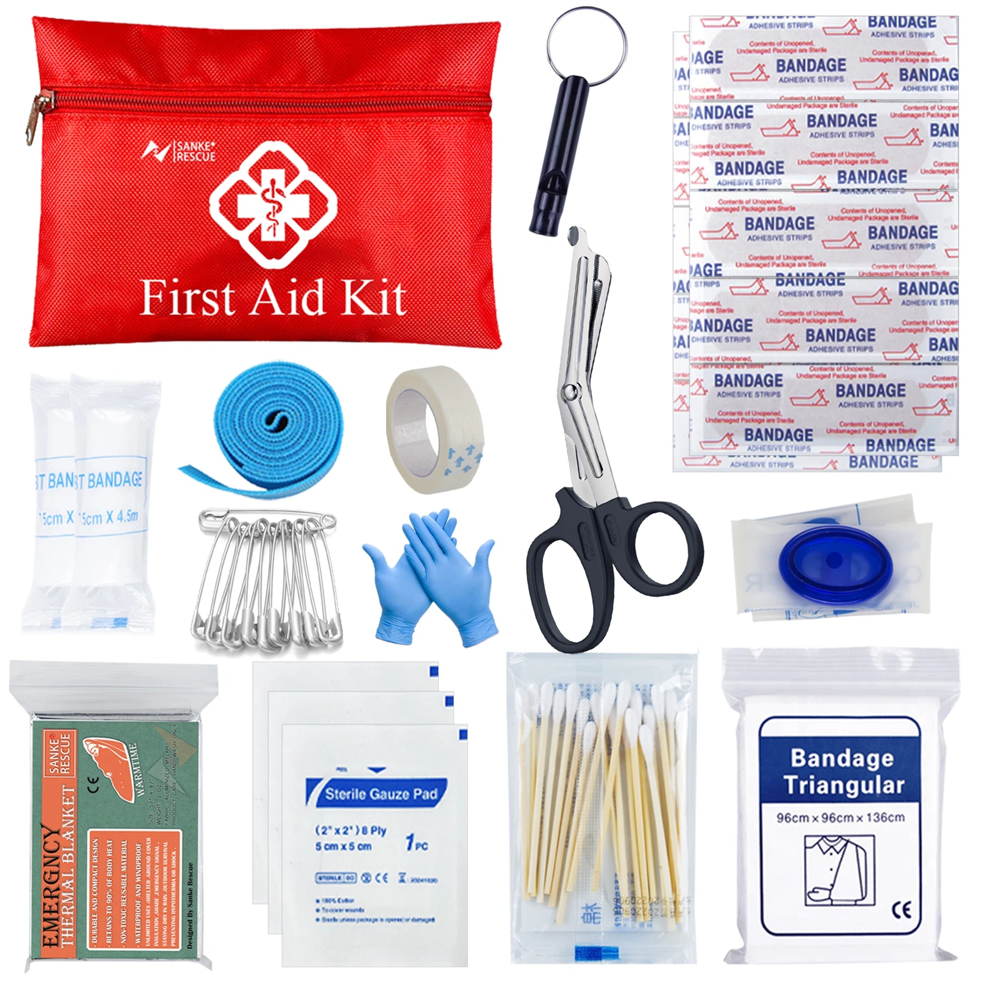 Pack Survie Solo 72h – Kit complet Guide PDF offert trousse de premiers secours avec bandages et outils
