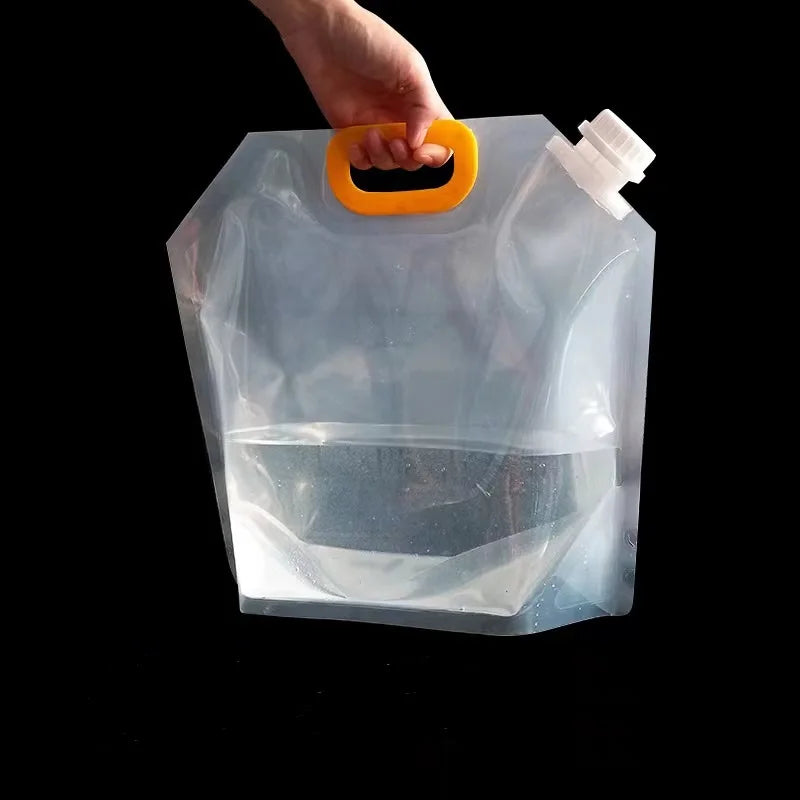 Sac d'eau pliable avec poignée orange en plastique pour Pack Survie Solo 72h – Kit complet Guide PDF offert