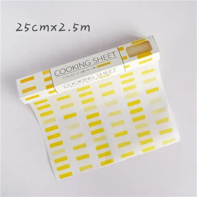 Papier Cuisson Antiadhésif 25 cm avec Découpe Facile rouleau de 2,5 mètres pour cuisine