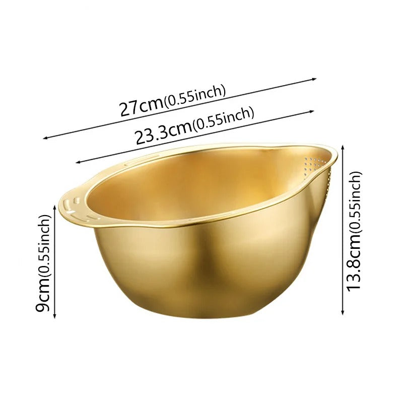 Passoire à Riz en Acier Inoxydable 304 de 27 cm avec design élégant et dimensions idéales pour la cuisine