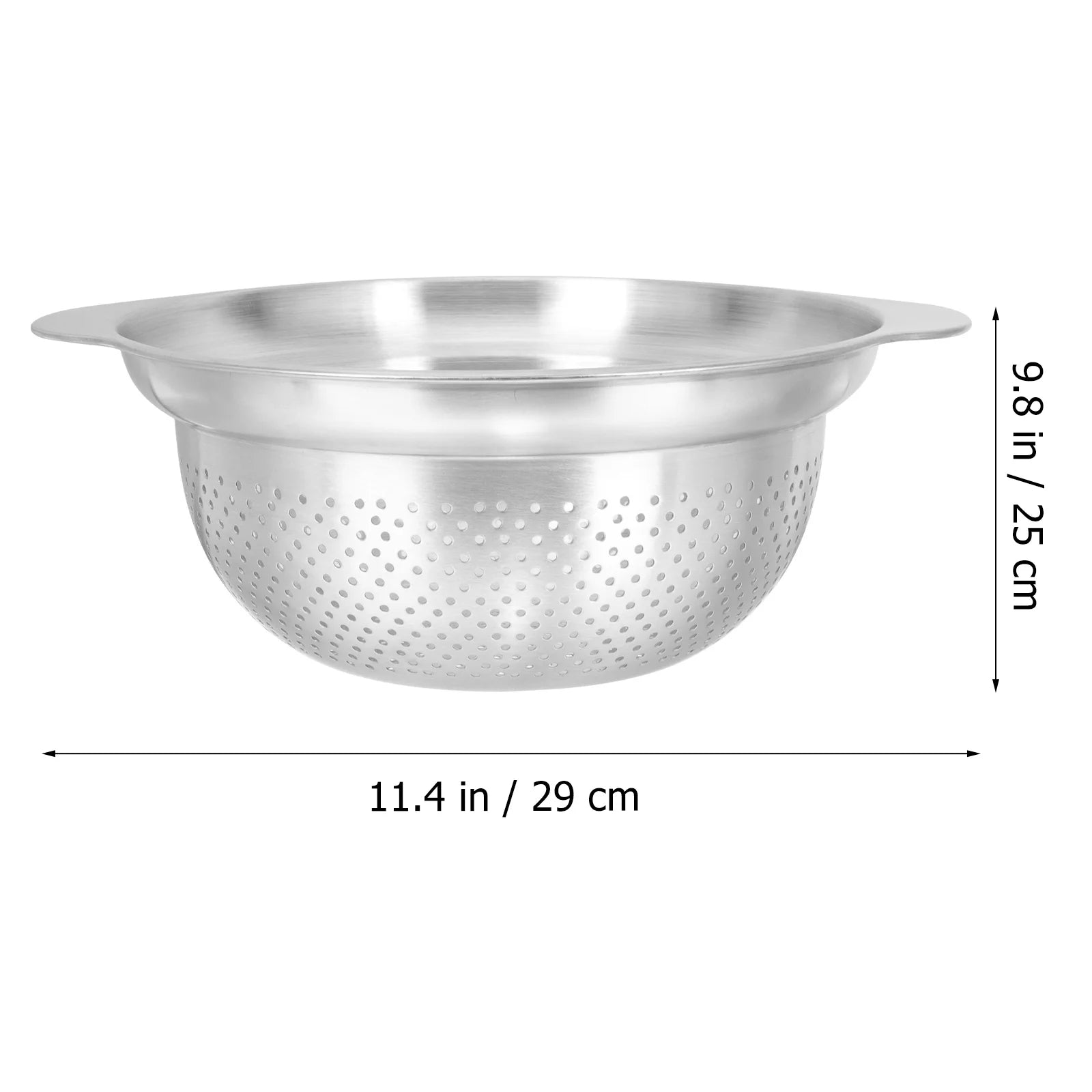 Passoire Inox Multifonction – Drainage Fin en acier inoxydable avec poignées larges pour ustensile de chef