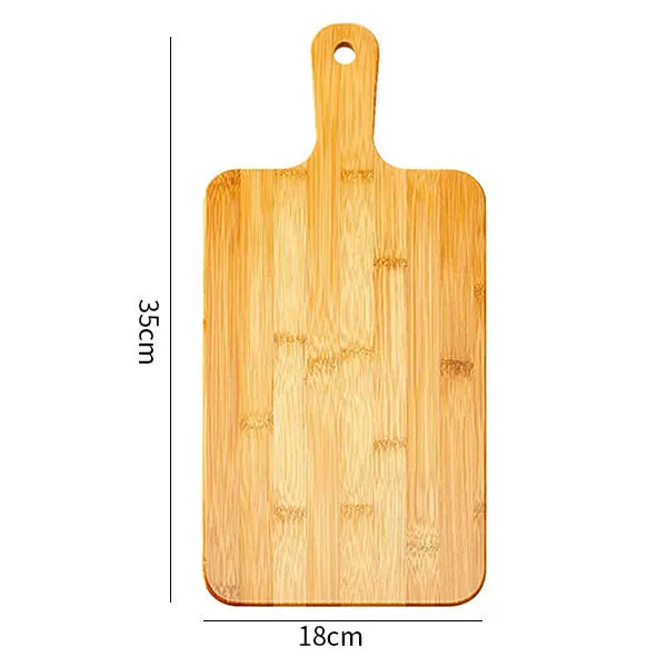 Planche à découper bambou de 35 cm sur 18 cm, idéale pour préparer et servir des aliments en cuisine