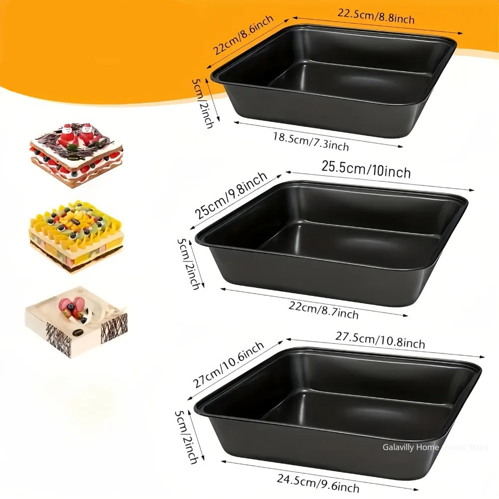 Plaques de cuisson antiadhésives – Set de 3 tailles S M L pour pâtisserie avec dimensions indiquées