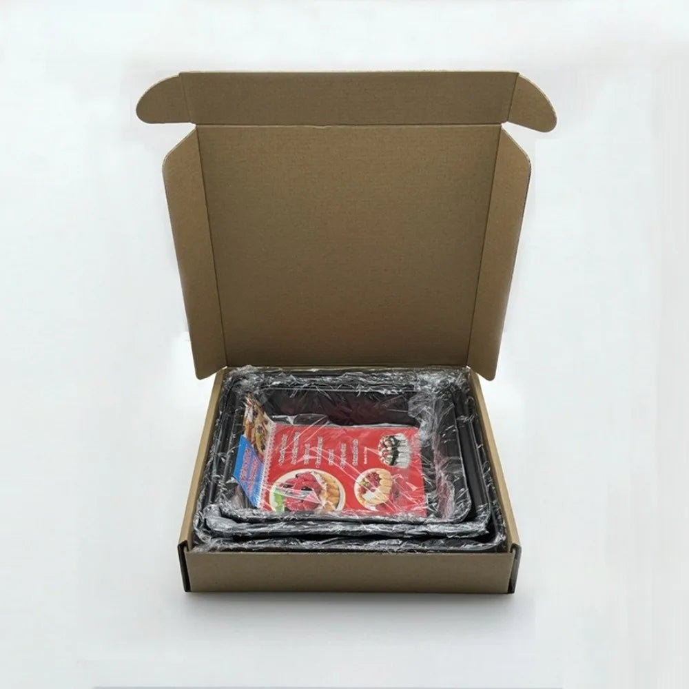 Plaques de cuisson antiadhésives – Set de 3 tailles S/M/L emballées dans une boîte en carton par Ustensile de chef