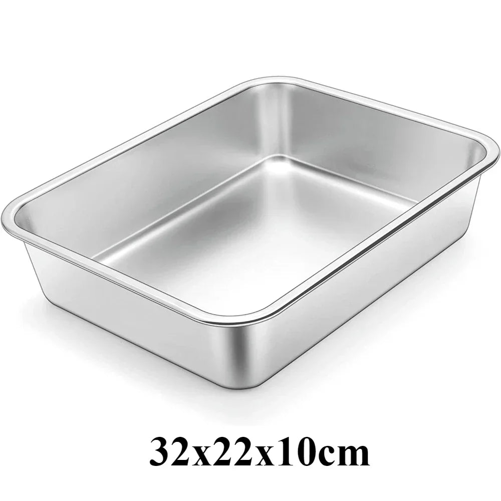 Plateau de Cuisson Profond Inox 10 cm – Robuste & Polyvalent pour cuisson et préparation culinaire