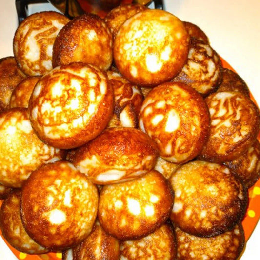 Poêle Aluminium Antiadhésive – Idéale pour Petit-Déj avec des petites crêpes dorées prêtes à être servies