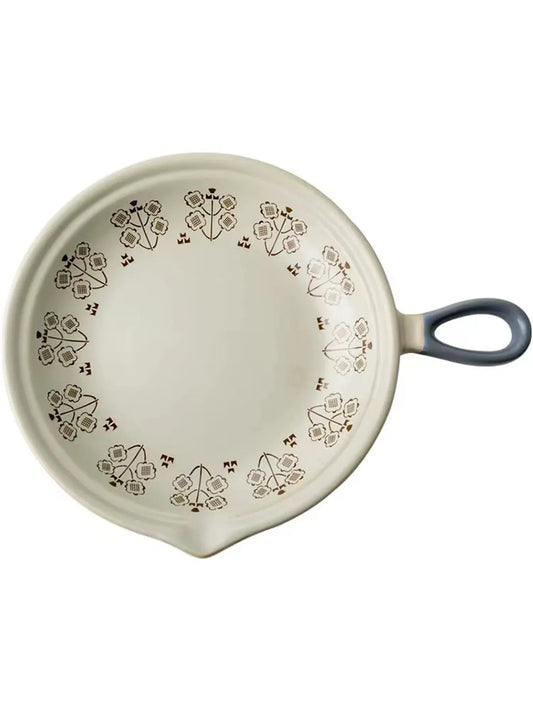 Poêle Céramique Antiadhésive 20,5 cm Gaz Induction Saine avec motif élégant et poignée ergonomique