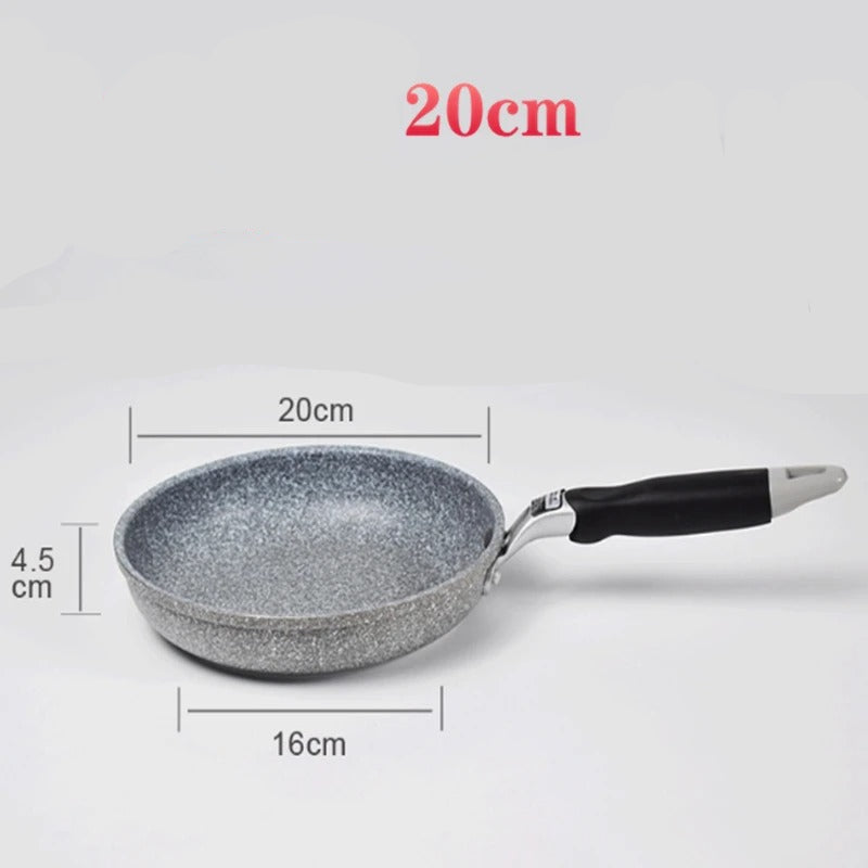 Poêle Wok Antiadhésive pour Plaque à Induction et Gaz avec fond double de 20 cm de diamètre