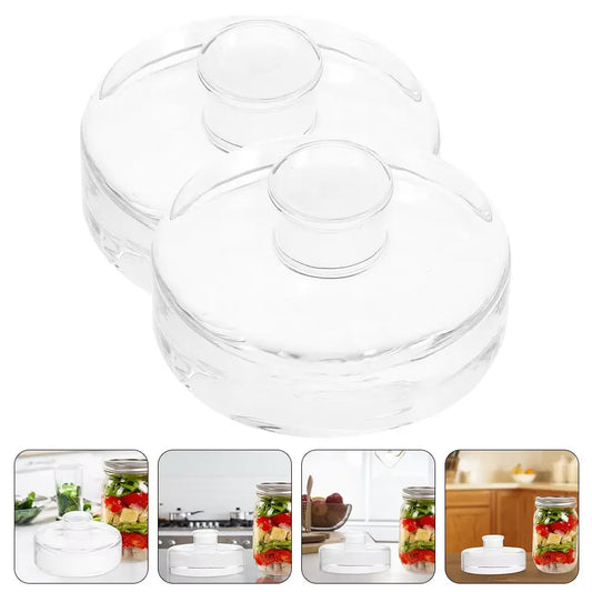 Poids en Verre Ø 8 cm – Lactofermentation Réussie pour ustensile de chef avec design transparent