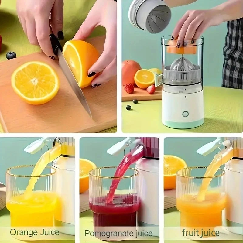 Presse-Agrumes Électrique Portable USB Ustensile de chef avec jus d'orange, grenade et fruits frais