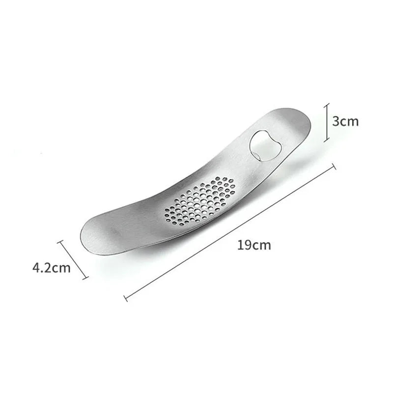 Presse-Ail Manuel Inox Cuisine – 2-en-1 Rapide et Durable de 19 cm pour presser l'ail efficacement