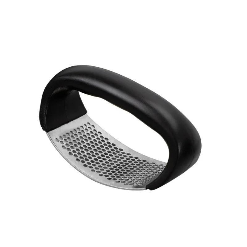 Presse-Ail Manuel Inox – Cuisine Propre, Facile & Écologique avec poignée noire ergonomique