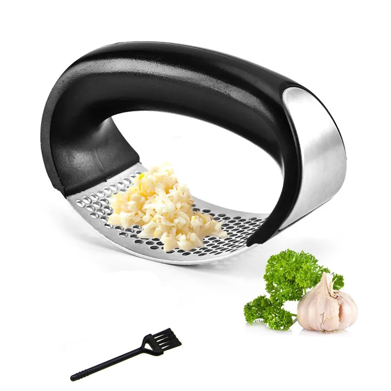 Presse-Ail Manuel Inox – Cuisine Propre, Facile & Écologique avec poignée ergonomique et ail écrasé